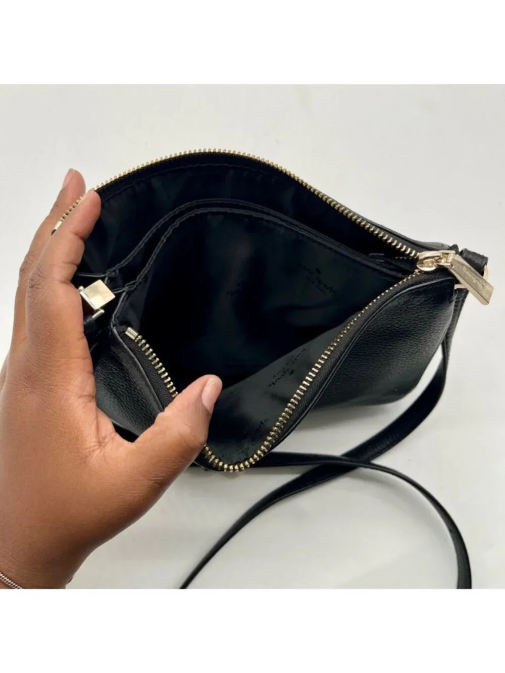Kate Spade Black Pebbled Leather Crossbody Bag